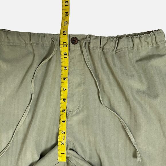 Sunset Cove Pants Womens Large Green Elastic Drawstring Waist Beachy Resort - Picture 4 of 16